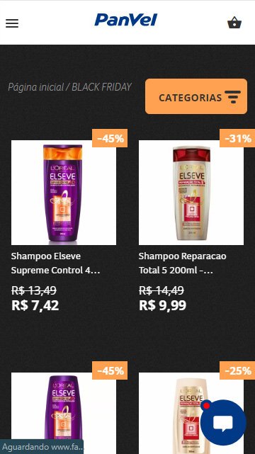 Panvel Black Friday - Landing Page Smartphone