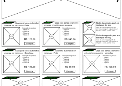 Allprene eCommerce - Home page wireframe